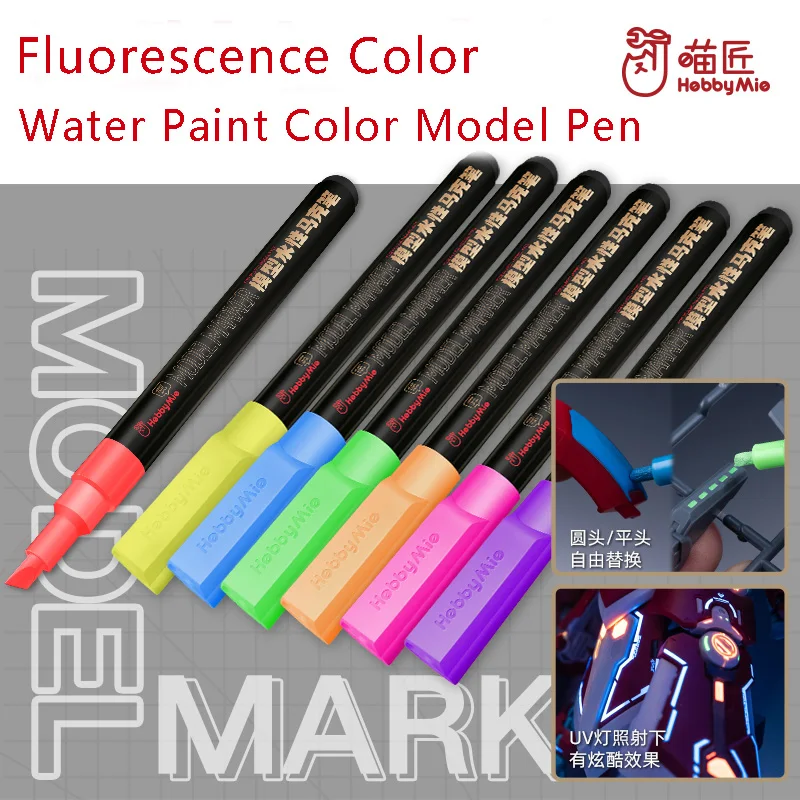 Model Fluorescent Water-Based Marker Hobbies To Marker Accessories Coloring Tools Diorama Kit Modeling