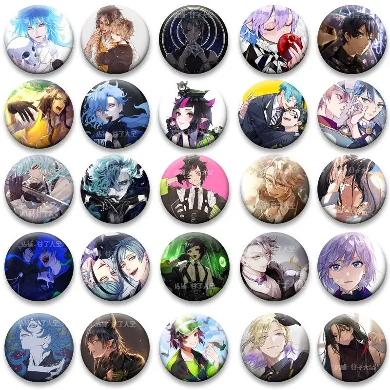 

Disney Twisted-Wonderland Badge Riddle Rosehearts Deuce Spade Anime Peripheral Cute Cartoon Creativity 58MM Tinplate Badge New
