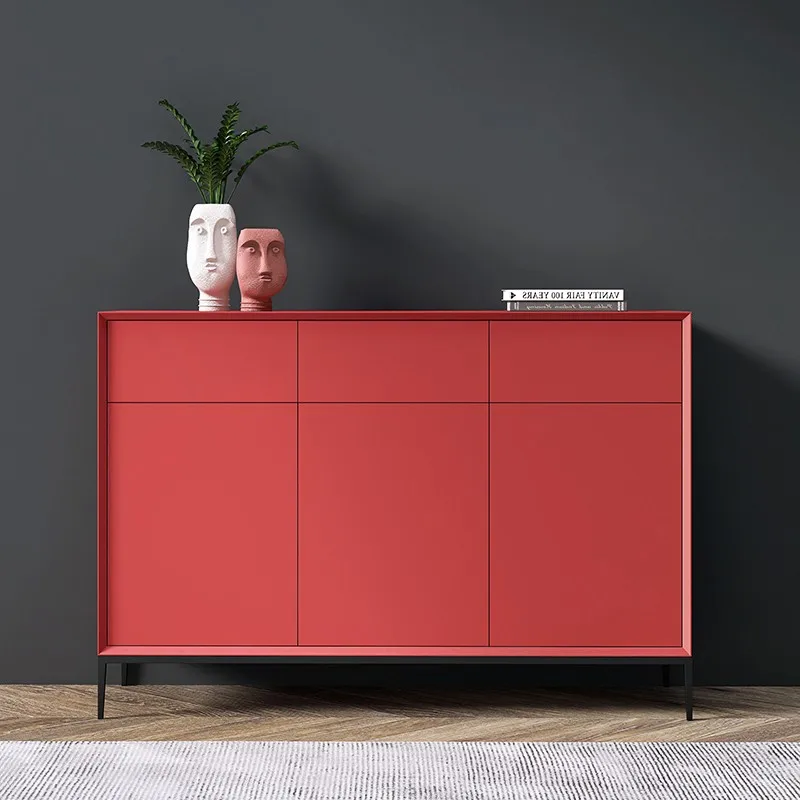 LTT Italian minimalist rice gray shoe cabinet home storage porch cabinet home door integrated partition cabinet