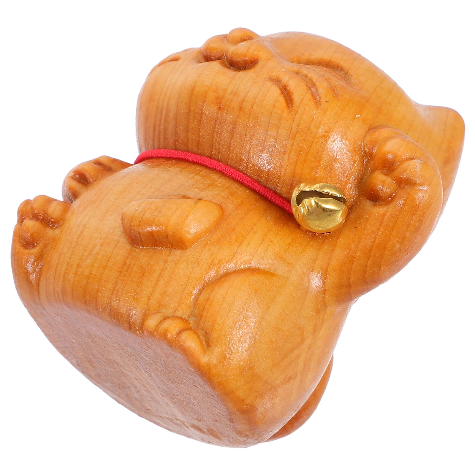 

Home Decor Statue Charming Wooden Kitten Figurine Sculpture Figurines Brown Statues Fitness
