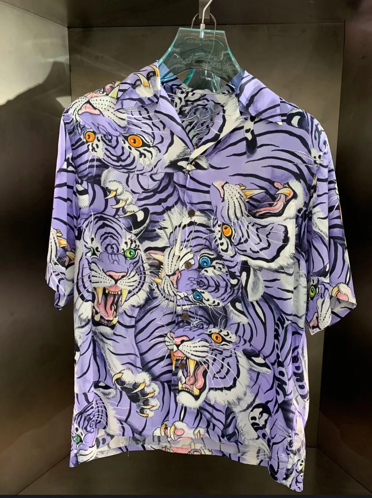 New tiger flower shirt top short-sleeved summer style