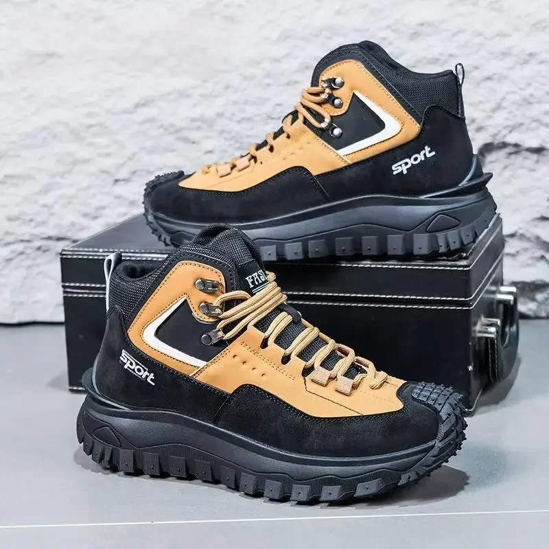 

Size 48 Men's Shoes High Quality Platform Sneakers Winter Warm Plush Cotton Shoes Fashion Designer Thick Sole Snow Boots for Men