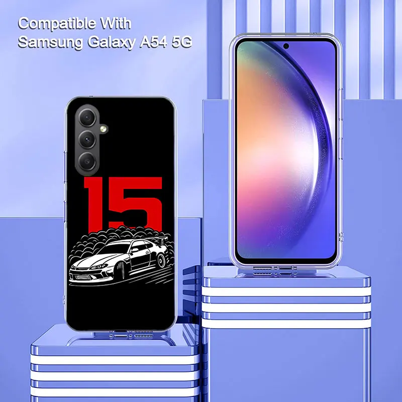 Japan JDM Sports Cars Male Men Cover For Samsung A54 A34 A24 A14 A53 A33 A23 A13 A52S A32 A22 A12 Phone Galaxy A03 A04 A02S A42 image 4
