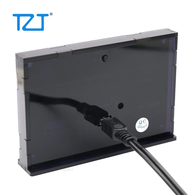 TZT ASK11 LED Music Audio Spectrum Display, VU Medidor, Fan-Shaped Ponteiro, Indicador de Nível, Amplificador com Case