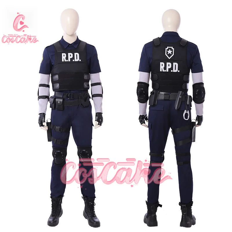 Resident 4 Remake Leon s Kennedy böse Cosplay Kostüm Jacke Mantel Tops Hosen Mann Fantasia Outfits Halloween Party Anzug