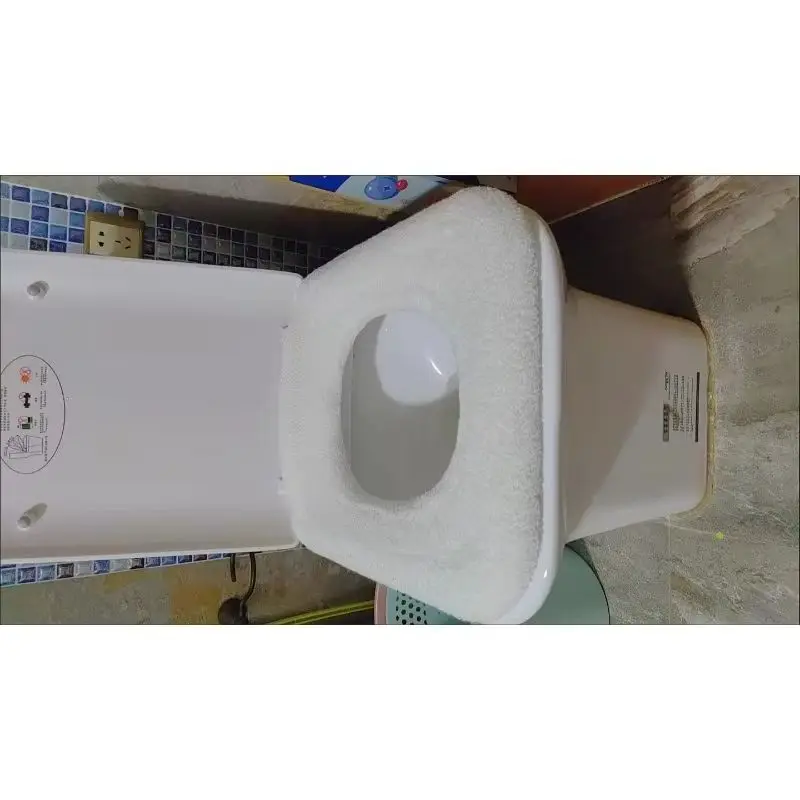 Suitable for Square Toilet Seat Cover Winter Washable Warmer Mat Toilet Cover Cushion Lid Pad Home Decor Toilet Seat