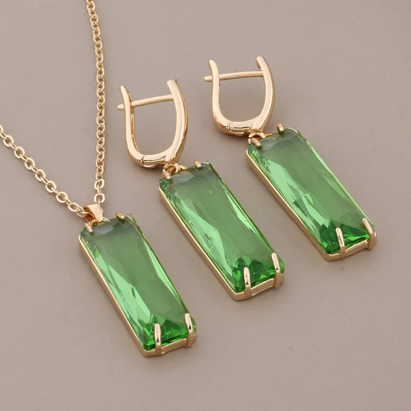 New Trend Gold Color Big Drop Earrings Sets for Women Fashion High Quality Hanging Earring Luxury Elegant Women\'s Set