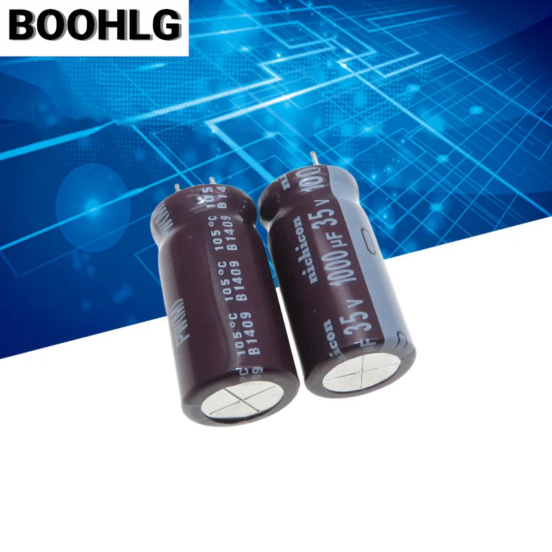 5PCS 1000UF 35V Nichicon capacitor 35V 1000UF 12.5X25 PW high frequency low resistance short pin