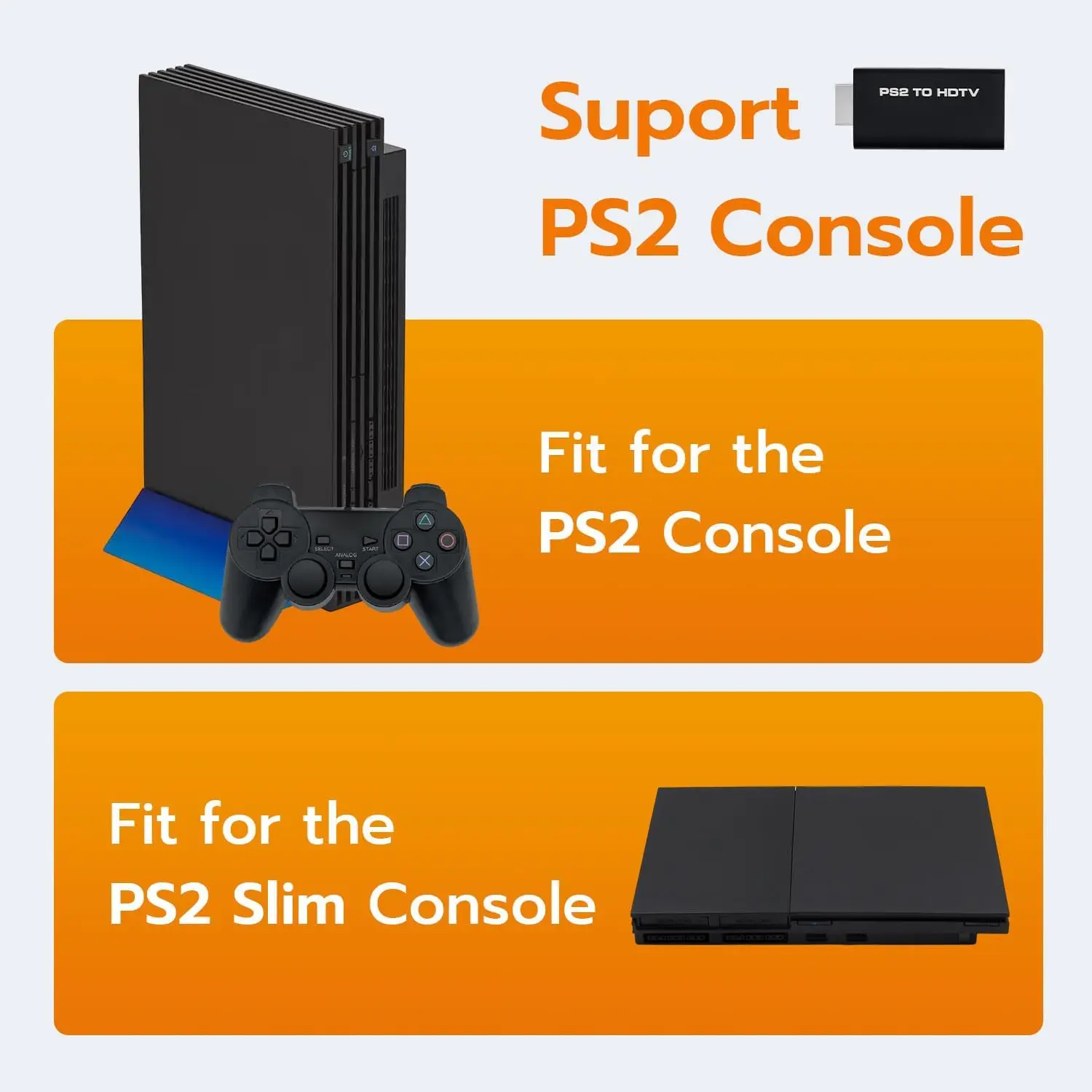 PS2 إلى HDMI 480i/480p/576i محول الصوت والفيديو