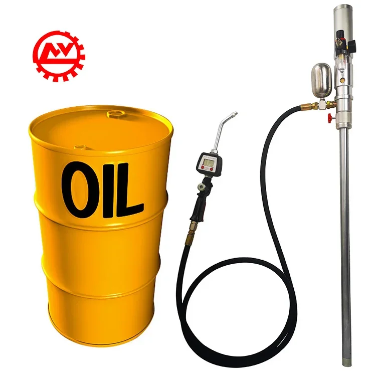 55 gallon 200L Air Operated Powered Pressure Piston Drum Barrel Engine Motor Lubricant Pneumatic Oil Transfer Pump with Counter