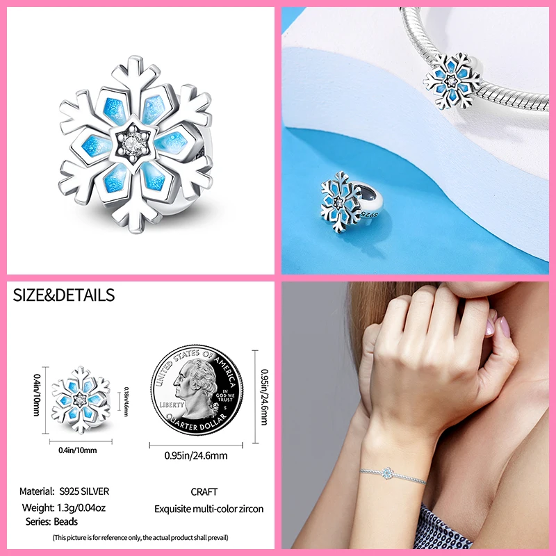 Contas de mudança de cor luminosa para mulheres, pulseira encantos originais, jóias diy, zircão, apto para pandora, prata 925, presente de luxo, novo, 2023