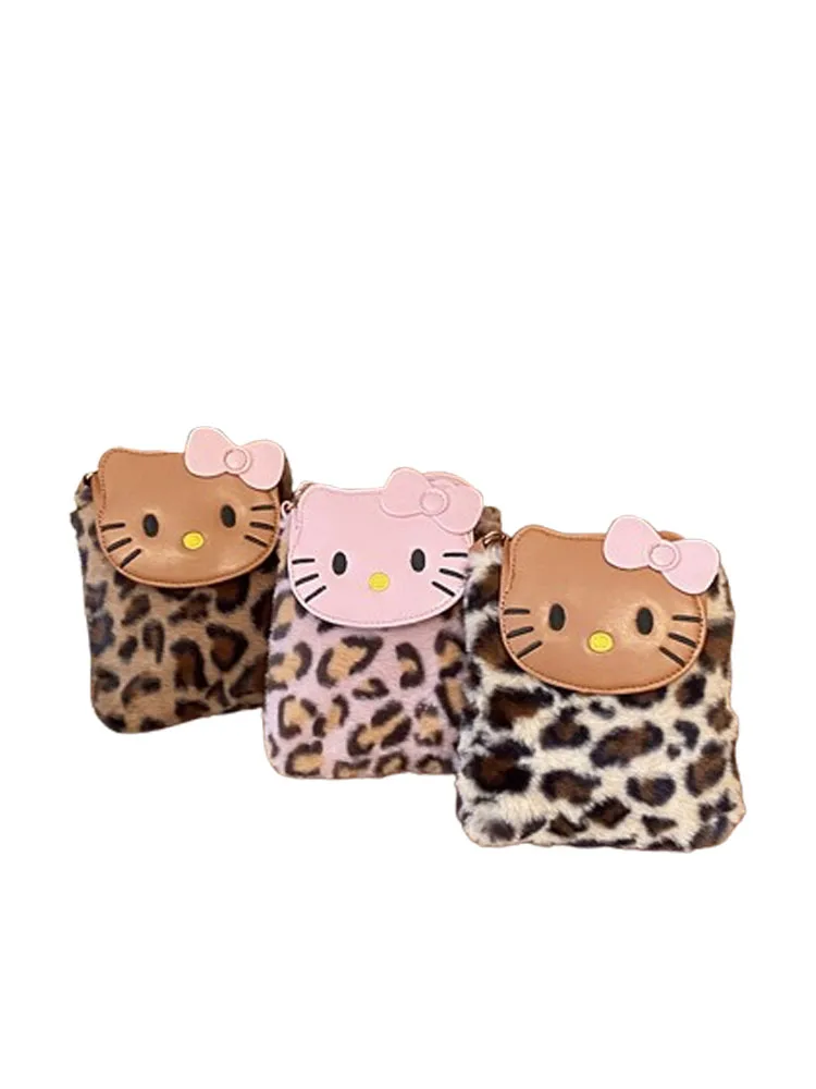 حقيبة كروس جديدة لطيفة هالو كيتي حقيبة كتف صغيرة للفتيات يخرجون على الطراز الأجنبي مع أموال الجيب