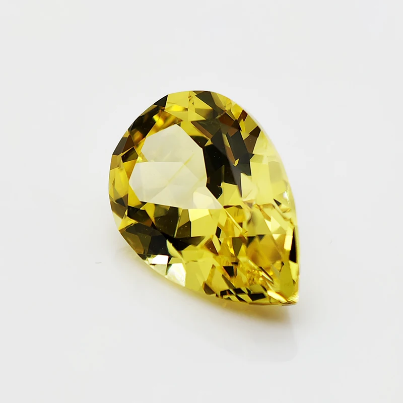 

Yellow Sapphire Pear Cut Yttrium Aluminium Garnet Stones YAG Loose Gemstones for Making Jewelry