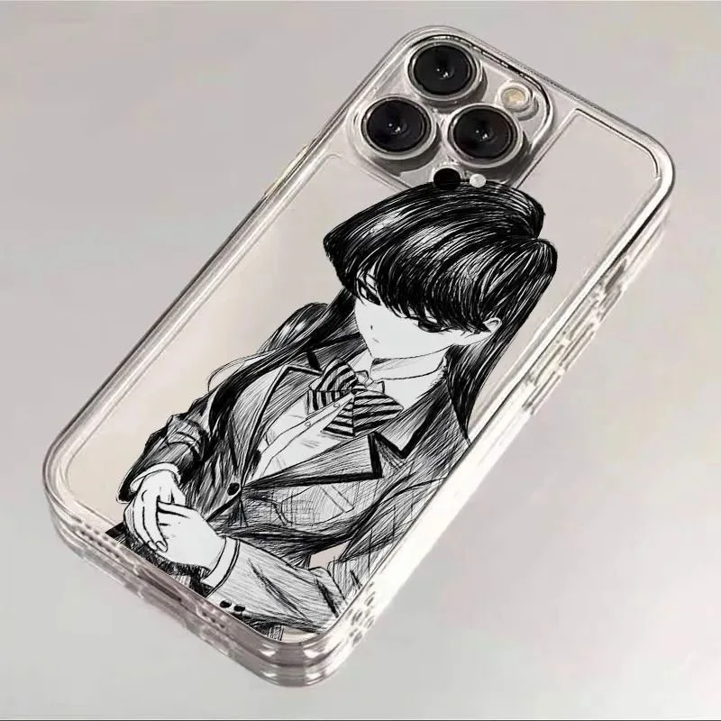 

Japanese anime cute comic Komi Shouko Clear Soft Case protection for iPhone 11 12 13 14 16 15 17 Pro Max 7 8 Plus XS XR X Cover