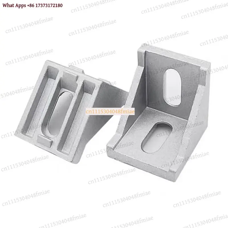EYFL 50Pcs 4040 Corner Brackets Silver Aluminum 40X40 Angle L Connector Fitting