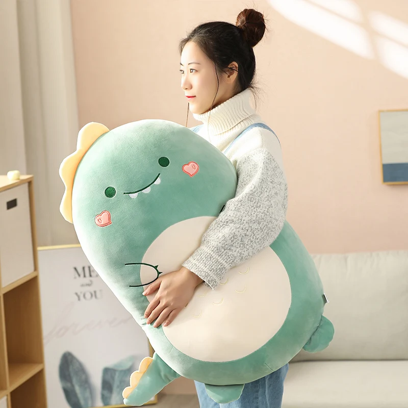 45/60/80CM 만화 공룡 유니콘 개 플러시 장난감 부드러운 동물 카와이 인형 귀여운 달래기 어린이를위한 생일 선물 어린이