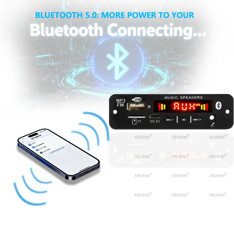 40W 2x20W Bluetooth Amplifier Complete Kit with Aluminum Case, Remote Control & Gift Box, AUX Input for Car Home DIY Speaker image 6