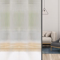 3D Electrostatic Changhong Glass Film Bathroom Window Sticker Transparent Opaque Anti-peep Glass Frosted Film Privacy Decorative
