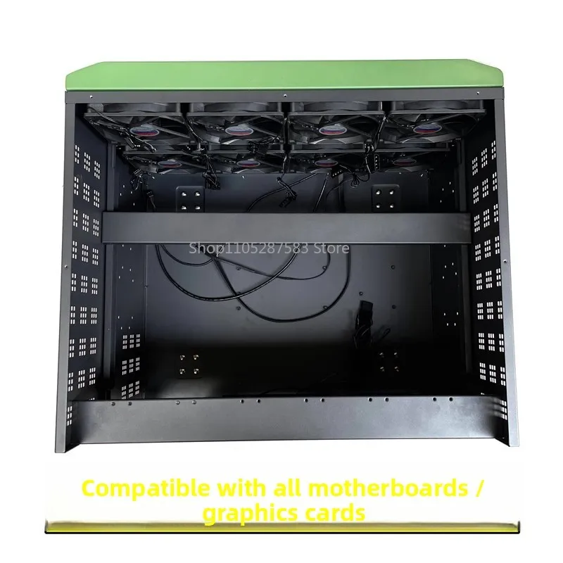 6-Card Chassis Dual-Channel Server Ultra-Long Graphics Card E-ATX Large Motherboard Chassis Multi-Graphics Card Platform Chassis