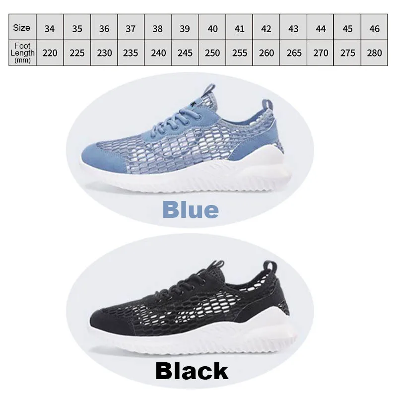 Oulylan 2025 Summer Big Mesh Breathable Sneakers Casual Hollow Lightweight Sports Shoes Men Lace Up Solid Color Running Footwear