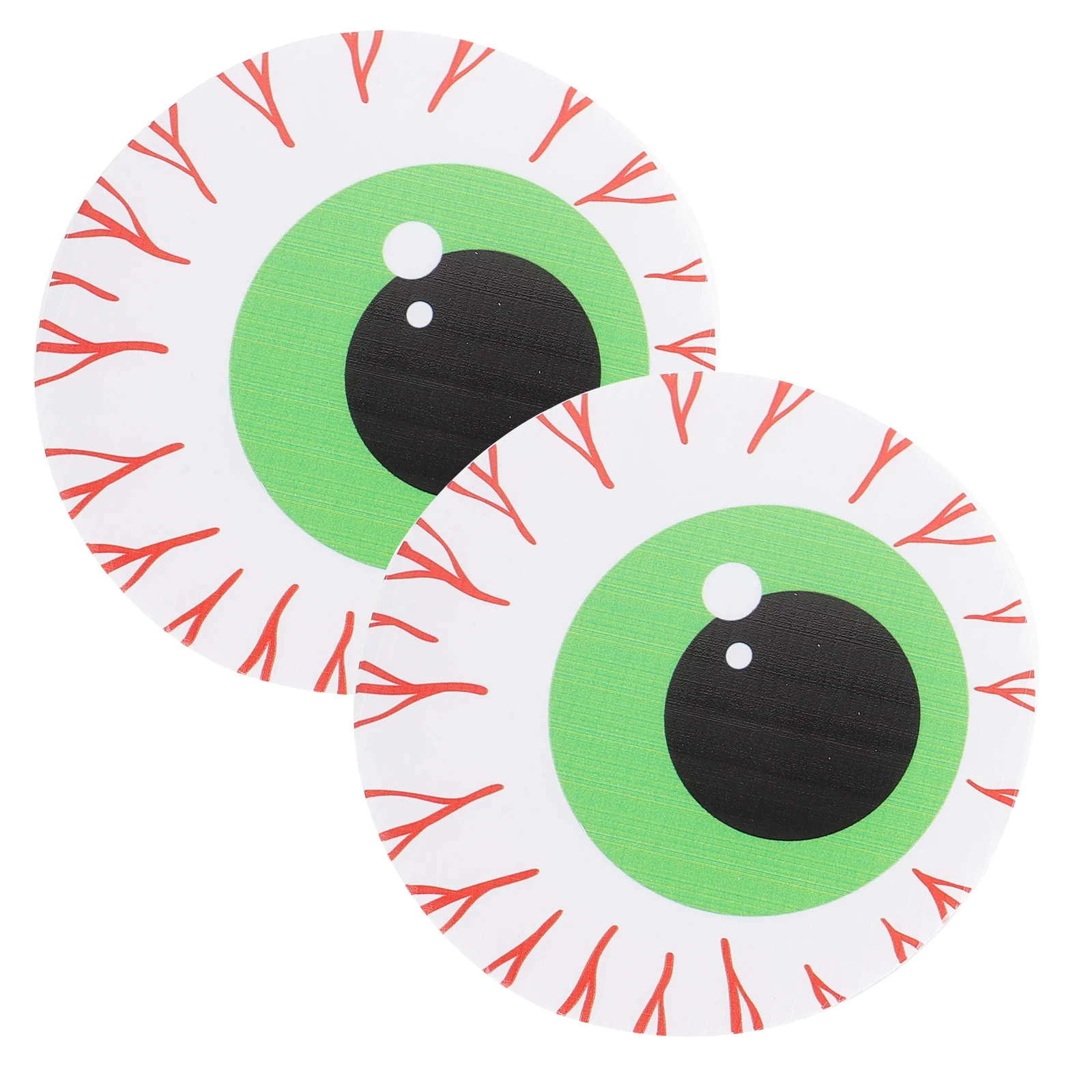 

2 Pcs Horror Eye Decoration Stickers Halloween Window for Home Eyeballs Inflatable Creepy Decal Pvc Removable Clings Party