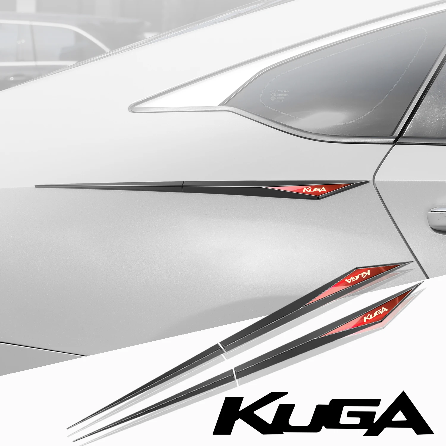 

2pcs car stickers TPU car accessories para auto for ford kuga VIGNALE stline