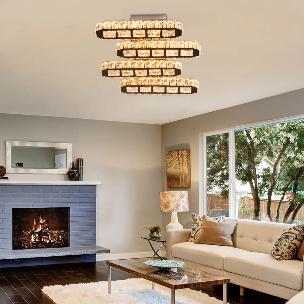 Moderne Decke Lampe Luxus Kristall Led Kronleuchter Nordic Wohnkultur Beleuchtung Glanz Wohnzimmer Esszimmer Schlafzimmer Lumin Leuchte – Detail 4