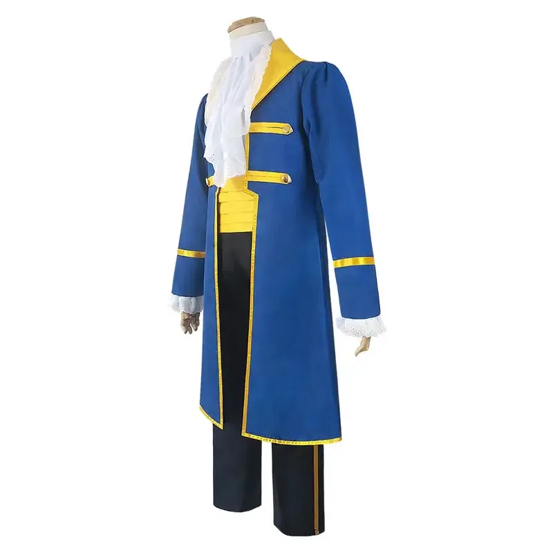 Prince Mask Tuxedo Men Costume Cartoon Beauty Cosplay The Beast Roleplay Fantasia Halloween Carnival Party Clothes om[8