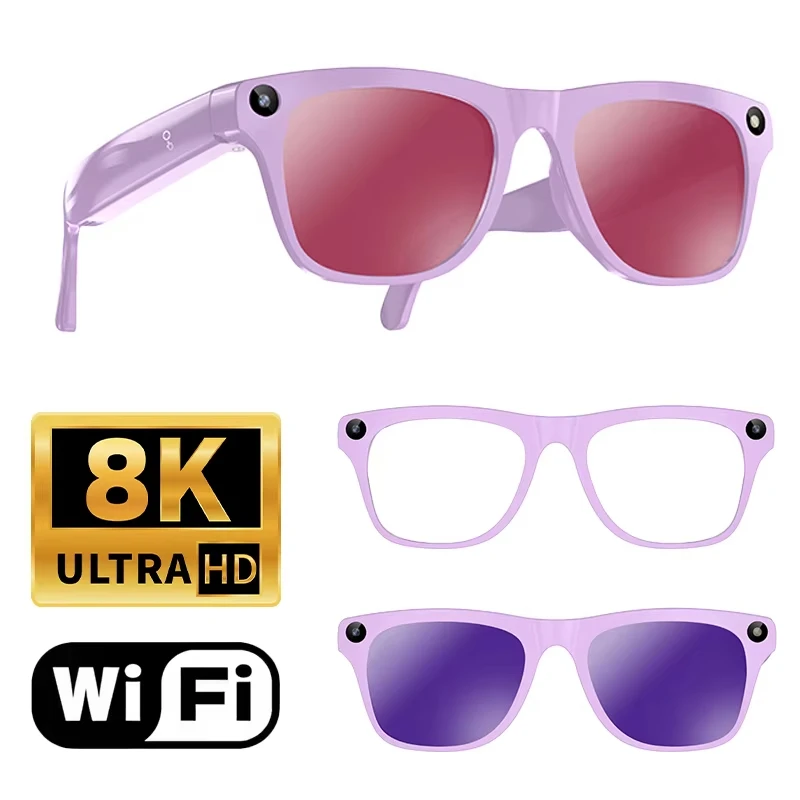 Lenovo Smart AI Glasses 800W HD 8K Shooting Camera Photo Video Voice Call Translation Bluetooth AI Motorcycle Glasses Upgrade image 3