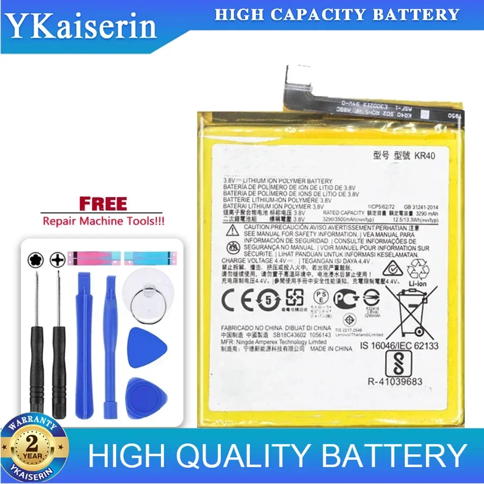 KR40 3500Mah Replacement Battery For Motorola Moto Action XT2013-1 / One Vision XT1970-1