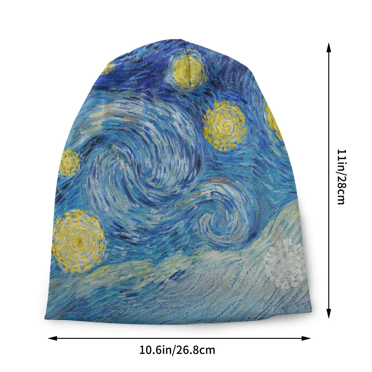 Starry Night Vincent Van Gogh Painting Spring Autumn Soft Hats Bonnet Sport Pullover Breathable Fitness Turban Warm Running