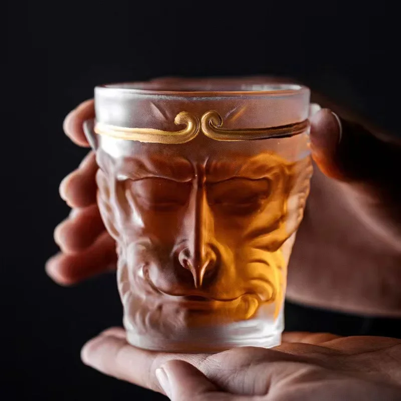 Sun Wukong Monkey King Whisky Glasses Clear Wine Cup for Liquor Scotch Bourbon Tequila Drink Bar Tools Glassware Mug