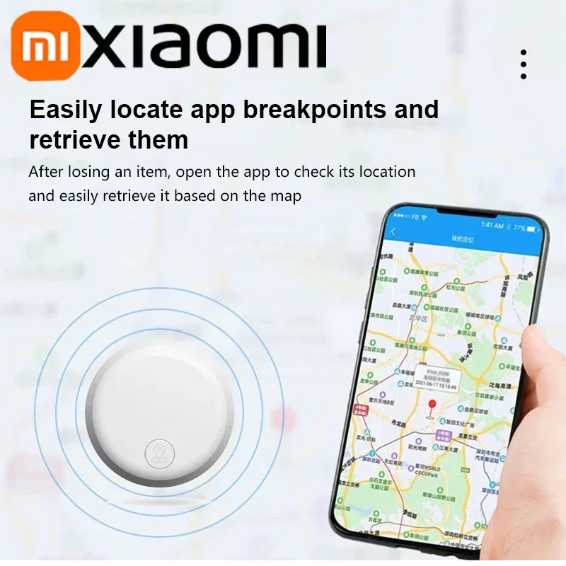 جهاز تعقب صغير بنظام تحديد المواقع من Xiaomi، تذكير ذكي لمكافحة الفقدان للحيوانات الأليفة، محفظة، محفظة بلوتوث، مكتشف محمول، محدد موقع تتبع العلامة الهوائية