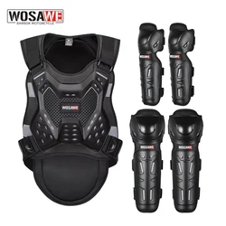 WOSAWE Motorcycle Vest Racing Chest Back Cycling Jackets Motocross Off-Road Ski Snowboarding Jackets Close Fitting