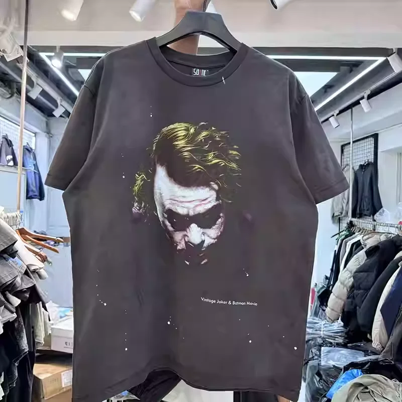 

Y2K Летняя повседневная футболка с коротким рукавом 2025 Новая модная модная футболка в стиле ретро для мужчин и женщин с одинаковым принтом большого размера с коротким рукавом