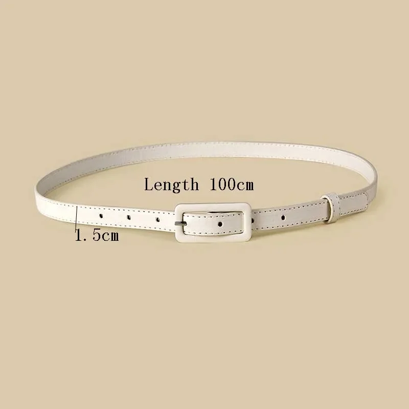 Fashion Luxury Simple Thin Belts Lady Leather Belt Pin Buckle Retro Dress Jeans Coat Jeans Decoration Belt Designer Girdle Women