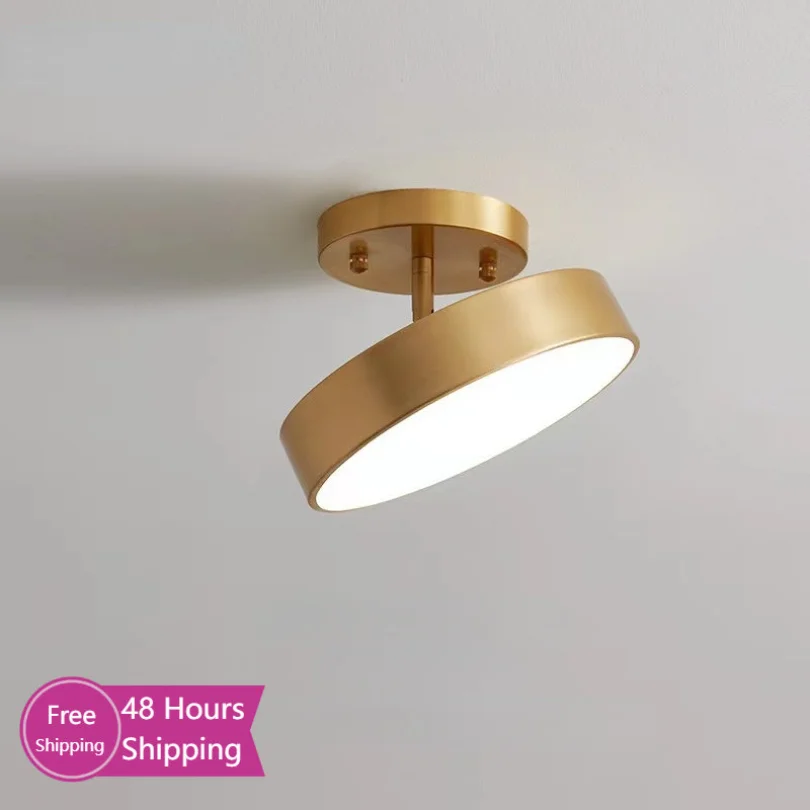 

Ceiling Lighting Led Round for Hallway Aisle Bedroom Modern Lights Decoration Lamp Luminaire Indoor Fixtures Gold Black Lamparas