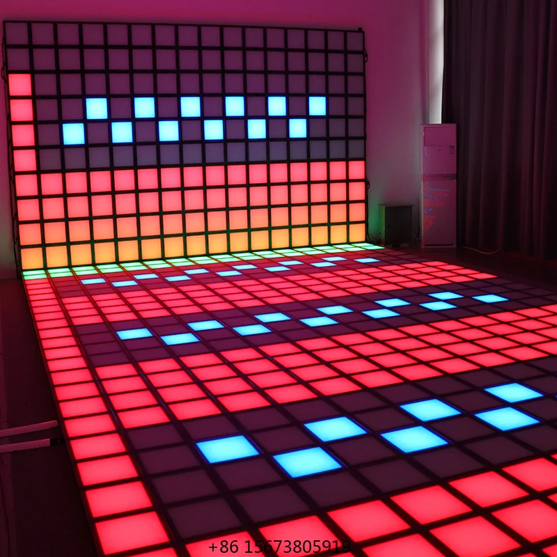 2023 Popular 30x30cm Light up Active Game Gaming Grid LED Floor Tiles - view 2