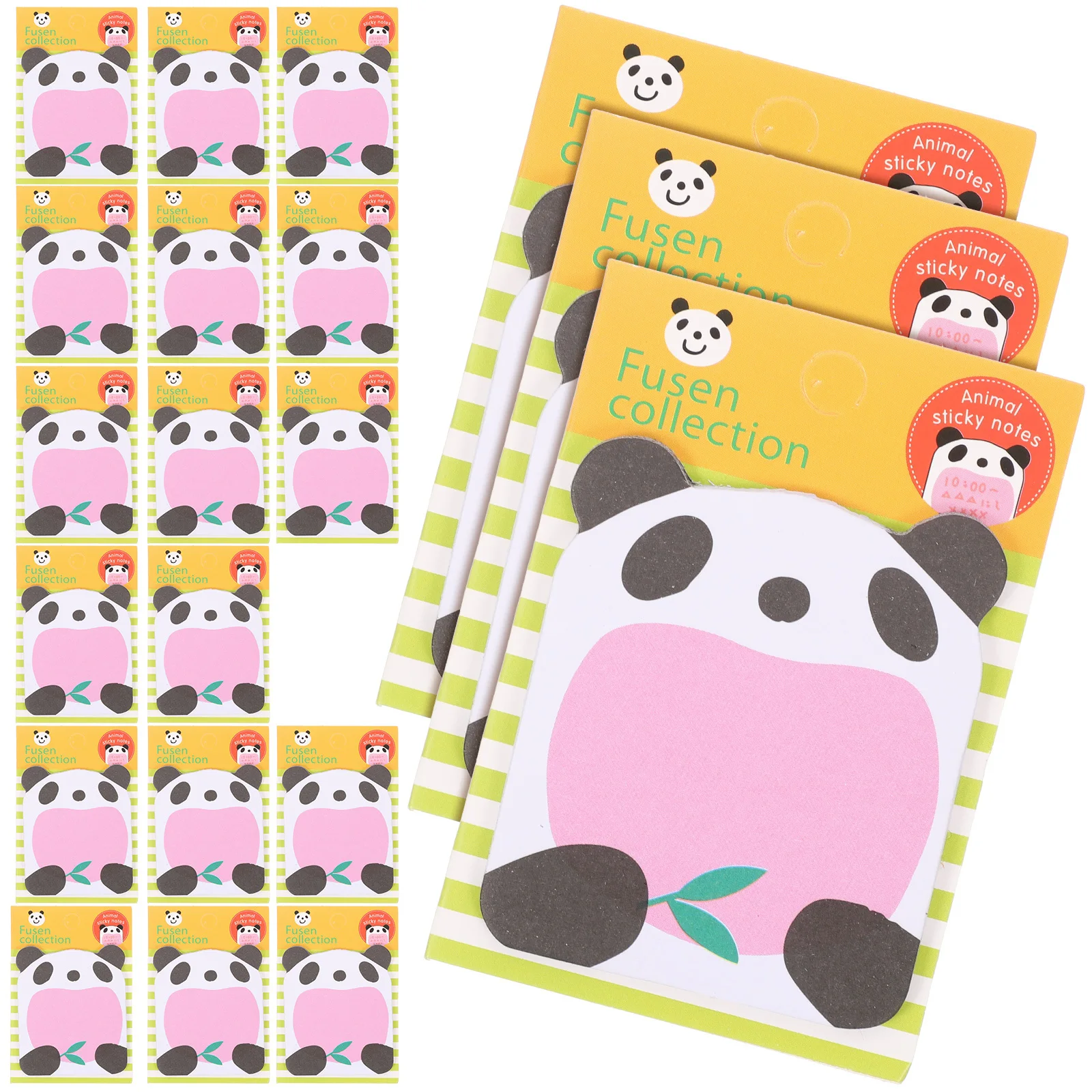 20 шт. блокноты с пандой, мультяшный дизайн, самоклеящаяся наклейка для заметок в форме животного, школьные и офисные блокноты для ежедневного использования
