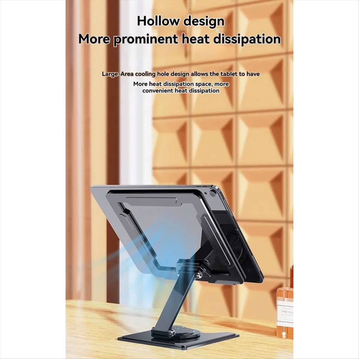 Super Sale Tablet Stand Portable Desk Monitor Stand Foldable 360° Rotating Base Compatible with Ipad Pro/Air/Mini and More A