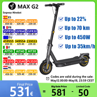 EU Stock Ninebot By Segway Max G2 Electric Scooter 35km/h Max Speed Update Motor 450W Powerful 70Km Range 551WH Kickscooter