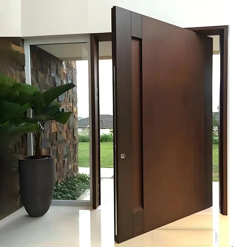 Puerta pivotante Sixinalu, puerta abatible de entrada Interior Exterior personalizada, puerta giratoria de aluminio de seguridad de entrada frontal, decoración del hogar