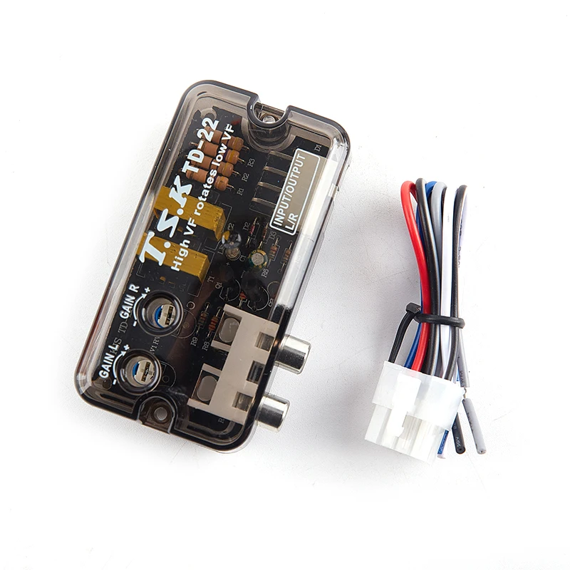 Convertidor RCA estéreo de alta a baja frecuencia ajustable nivel de altavoz