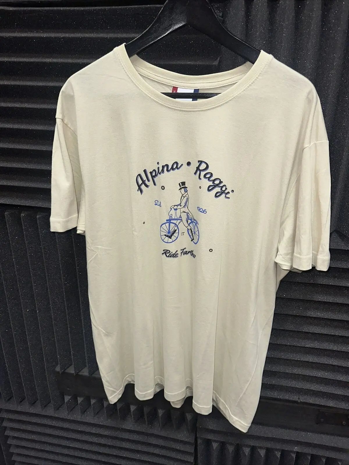 Alpine Ä Raggi Moto Men Äôs White XL SS T Shirt New Cream Motorcycle