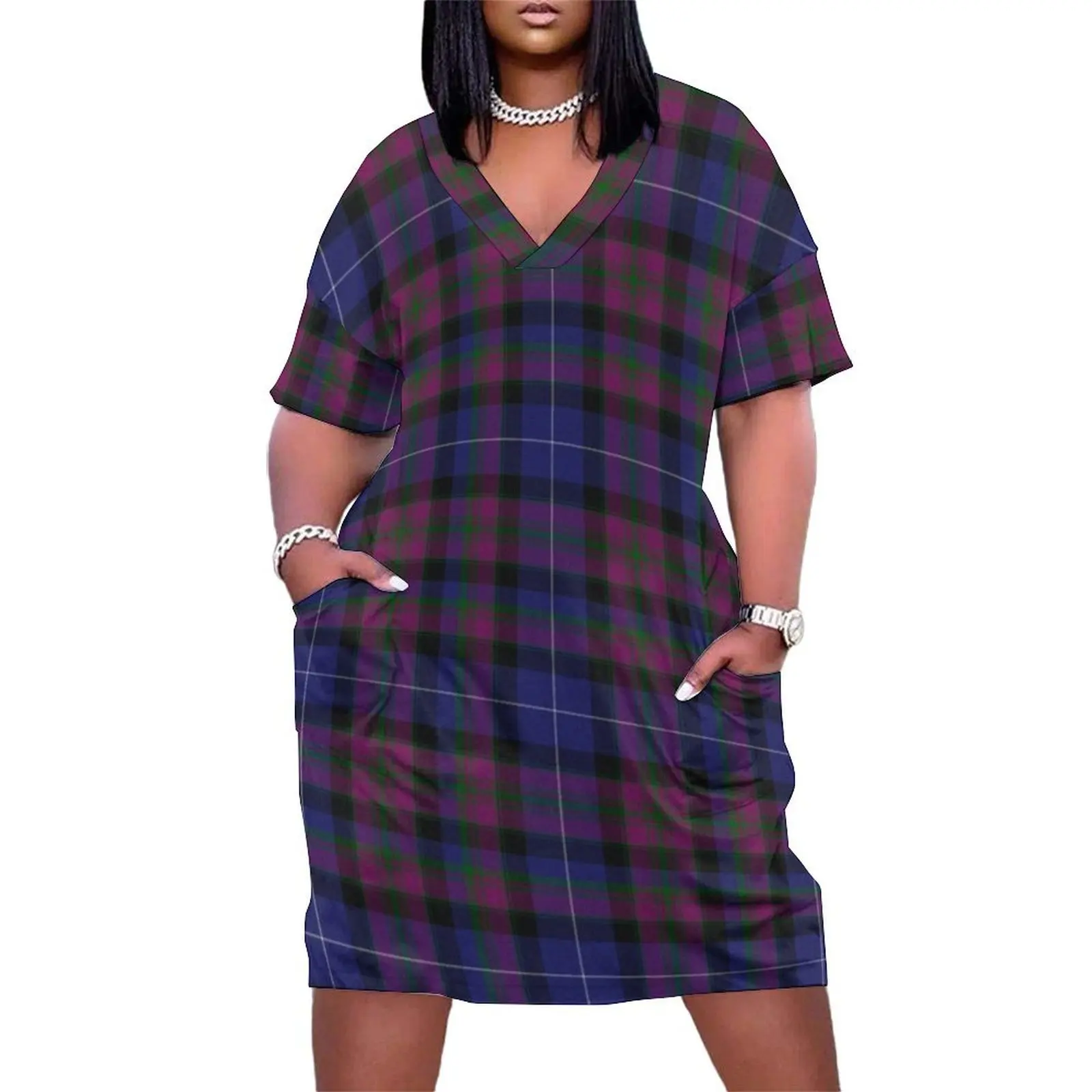 

Pride of Scotland Tartan Plaid Loose Pocket Dress Women"s skirt Casual dresses womens dress