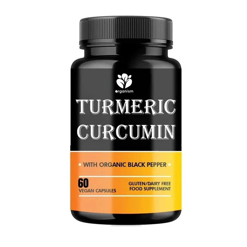 Organic Curcumin 600mg Organic Black Pepper, Efficient Antioxidant and Absorbent | Organic Supplement