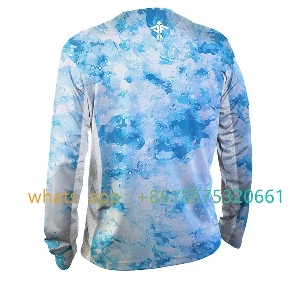 Aquaflage Men's Long Sleeve Performance Fishing Shirt Vented Shirt Protection Fishing Wear Anti Uv Breathable Fishing Shirt 2023