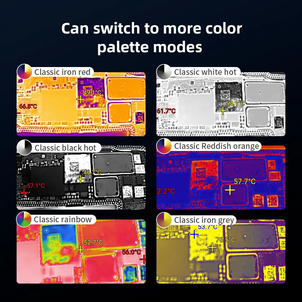 Imagem -05 - Qianli-câmera Térmica Infravermelha ir Eye Pro Dispositivo de Energia do Painel Móvel Detecção de Falhas Android Tipo-c 25hz 256*192