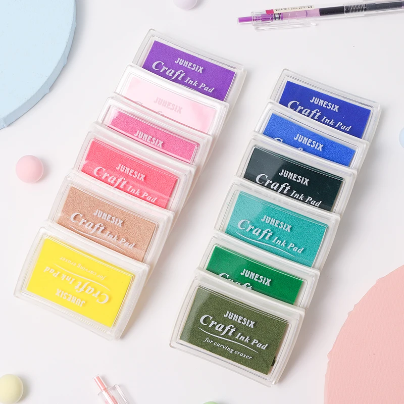 20 Colors Inkpad Fashion Ink pad Set Oil Based For DIY Craft Rubber Stamps For Fabric Wood Paper Wedding Gift Finger Print