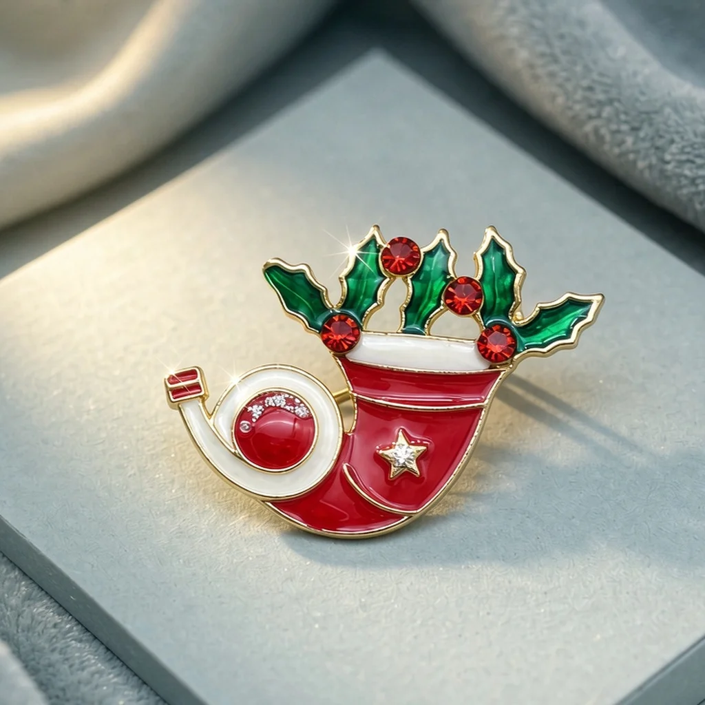 Trend 26 Commuting Shoe Metal Badge, Light Luxury Waterproof, Lapel Pin, Themed Brooch, Badge Brooch, High-End Shoe Badge, High Aesthetic Value, Decorative Buckle, Versatile, Exquisite Brooch, Decorative Pin, Christmas, Christmas Eve, Metal Buckle, Clothing Embellishment, Shoe Embellishment